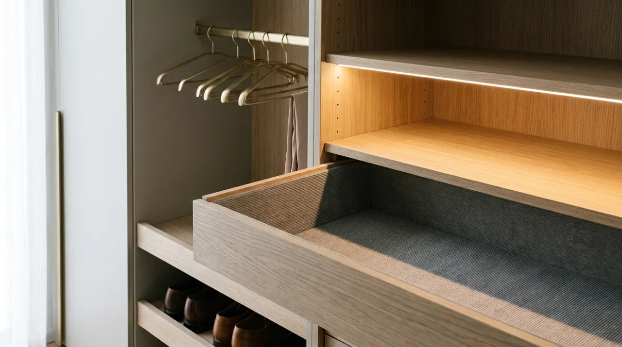 Vestidor a medida realizado por Osmosis Home en Tánger