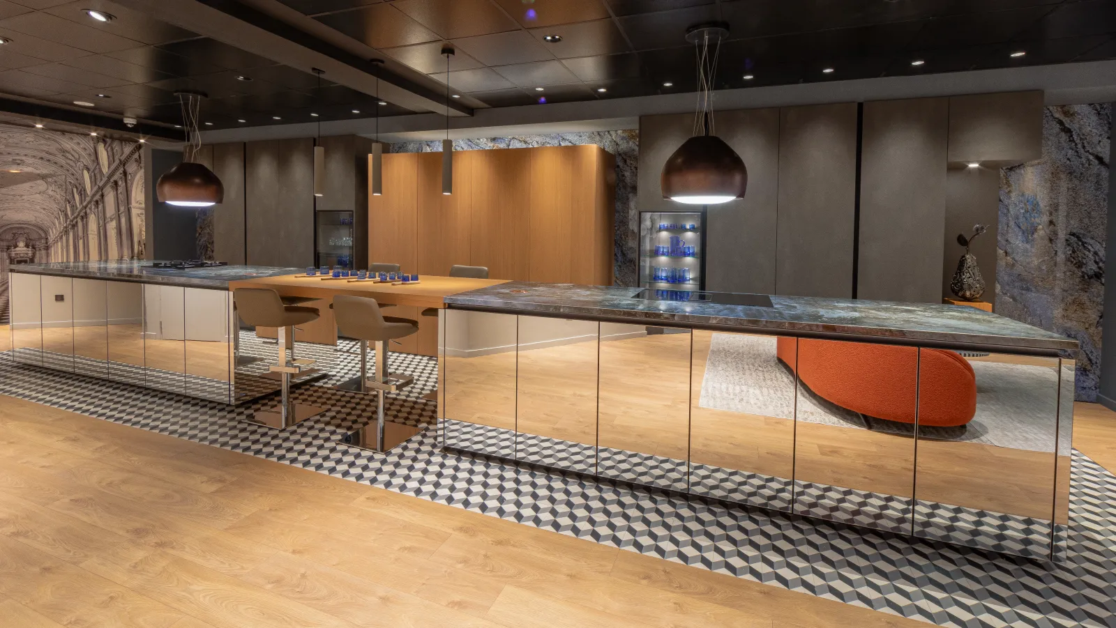 Cuisine équipée Miroir sur mesure — Osmosis Home Tanger